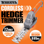 Hand Held Cordless Hedge Trimmer 2 In 1 Topiary Shears Li Ion Battery 7.2v