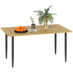 Brown Outdoor Dining Table For 6