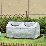 Mini Greenhouse W/ 2 Windows - Pe Cover | White