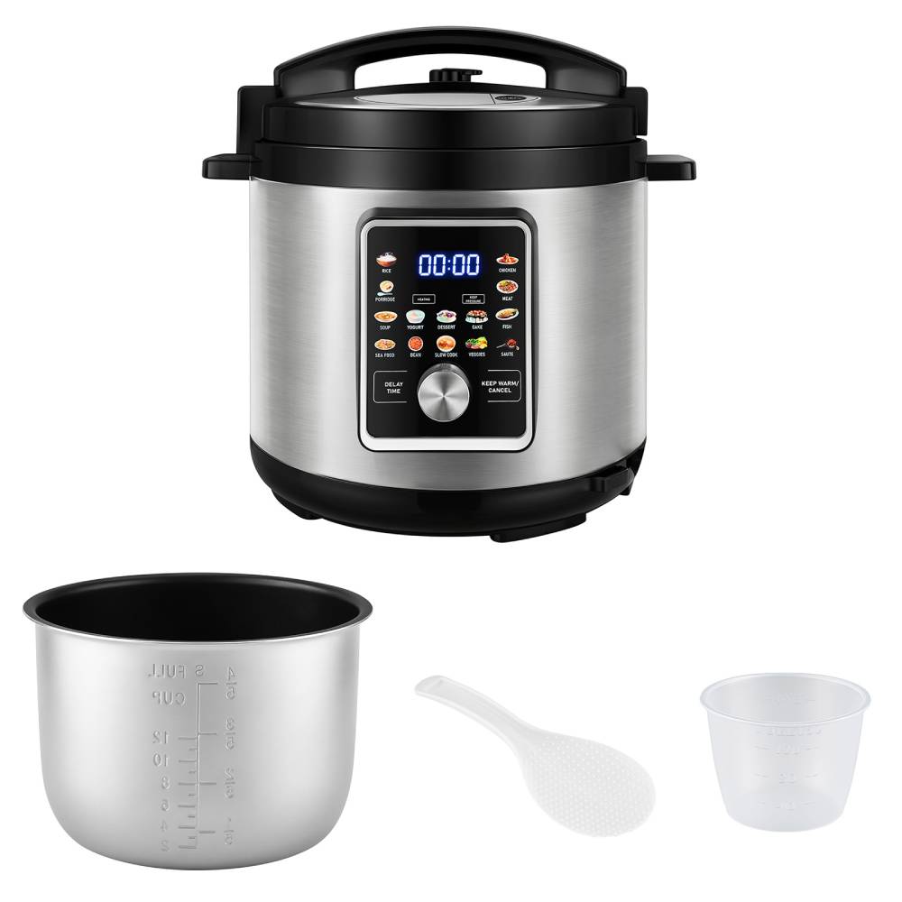 8l Smart Electric Pressure Cooker With Knob & Touch Screen, 1300w Multi Cooker, Non-stick Inner Pot