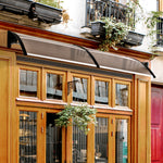 Outdoor Curved Window Canopy, 0.8x2m | Brown
