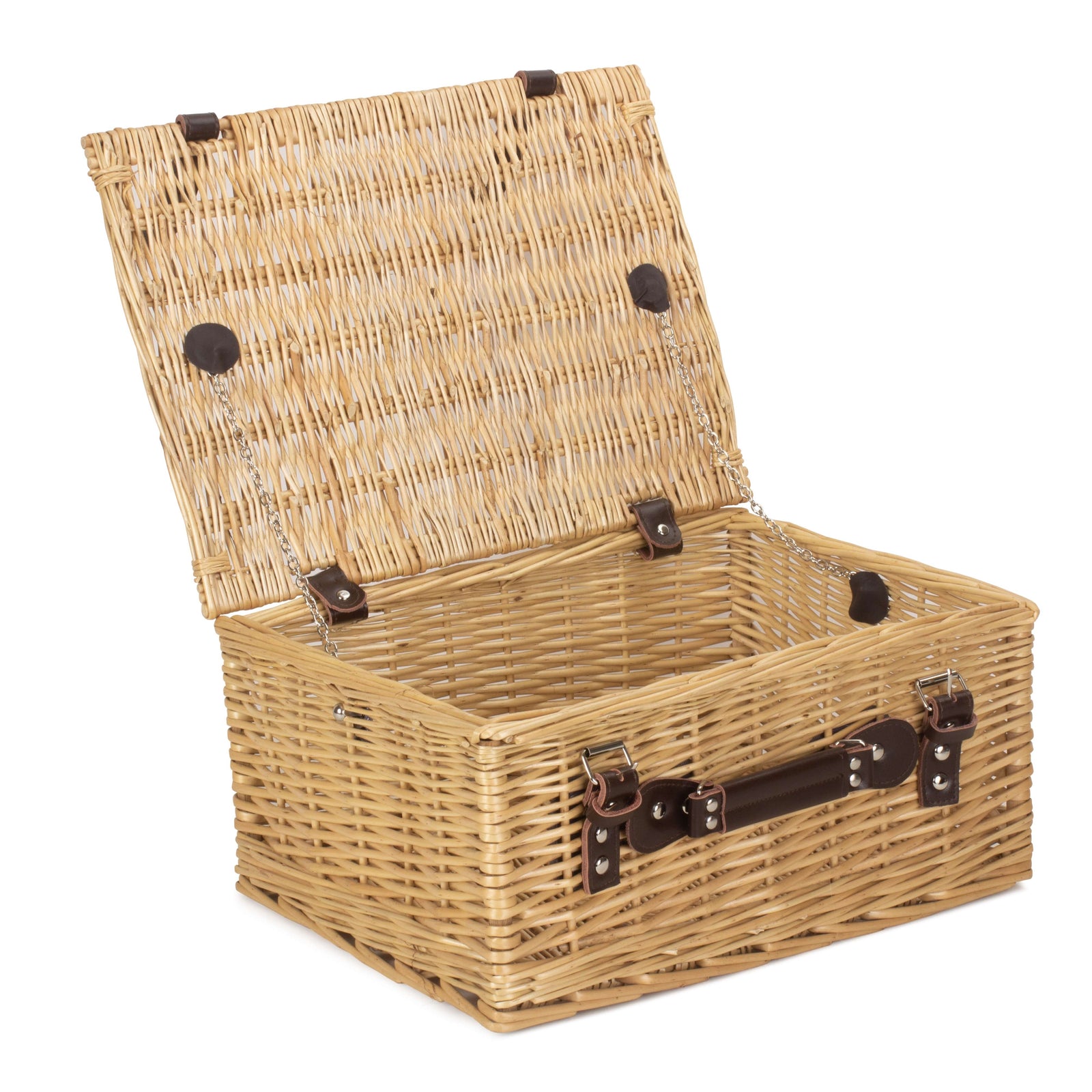 Wicker Buff 40cm Picnic Basket | Brown
