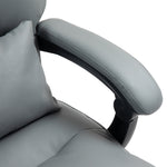 Executive Office Chair, Pu Leather Desk Chair With Armrests | One Size | Gray