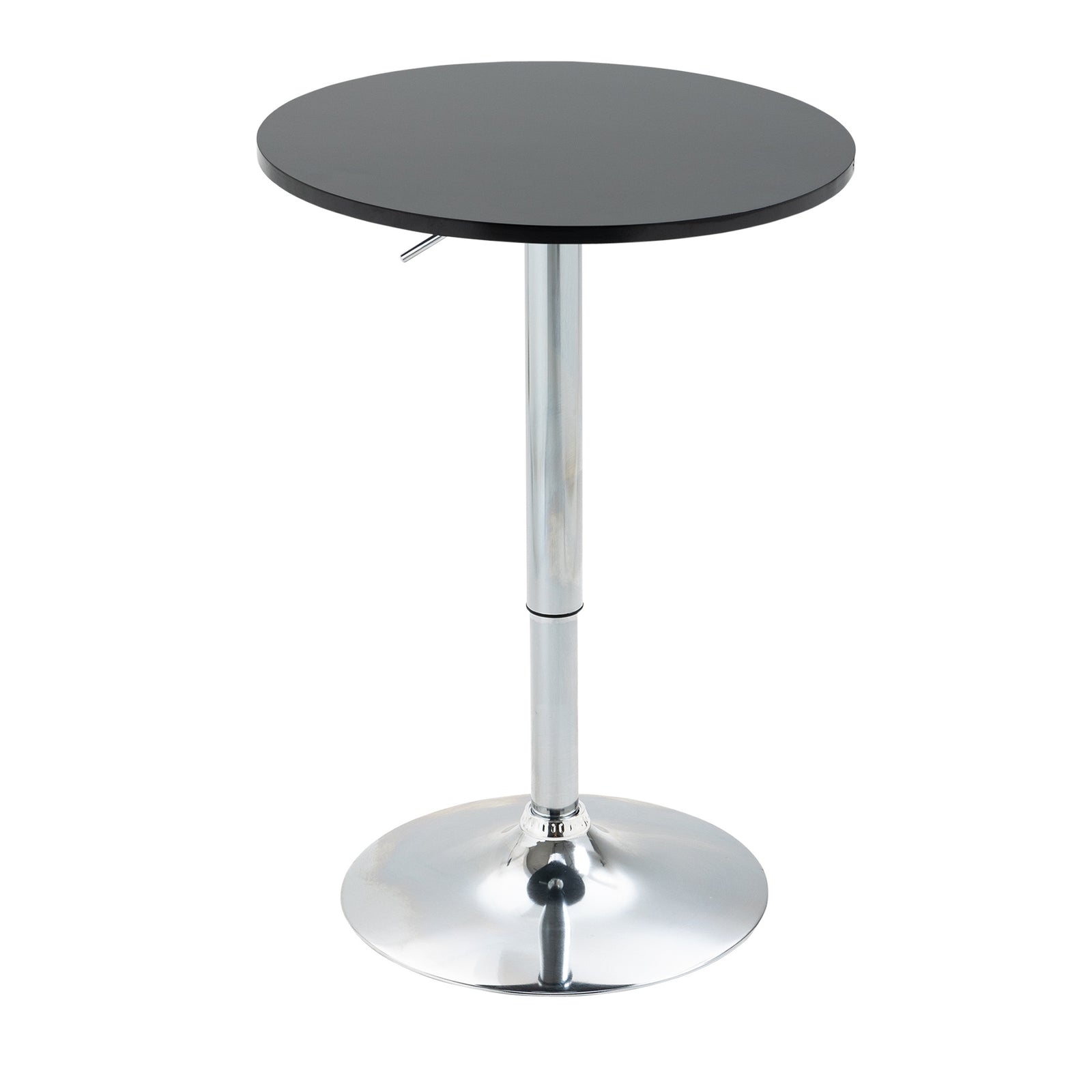 Adjustable Height Round Bar Table, Metal Base