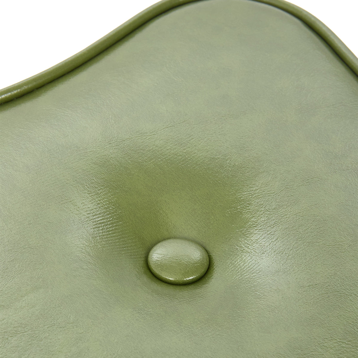 Pu Upholstered Footstool With Wooden Legs