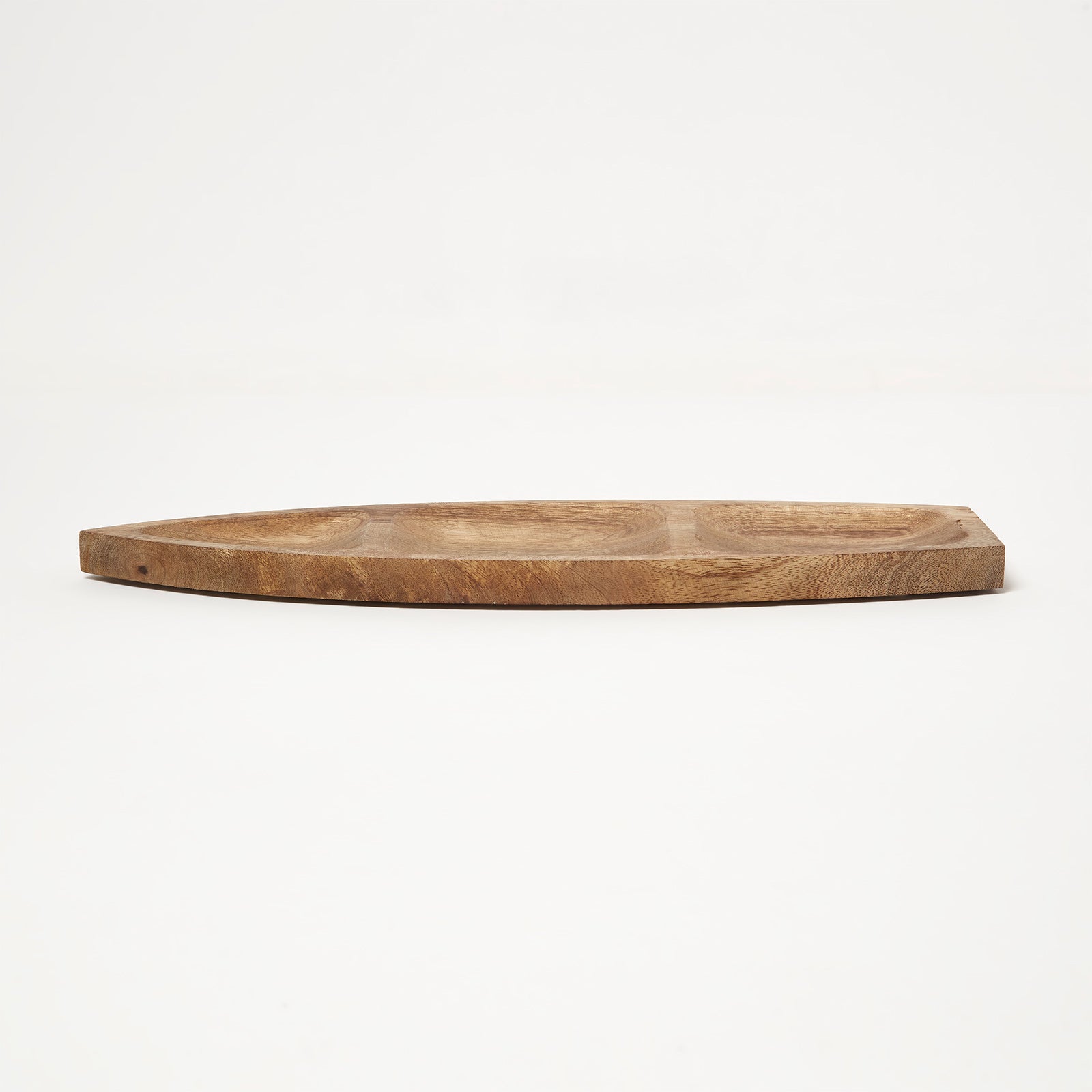 HOMESCAPES Boat Decorative Mango Wood Bowl