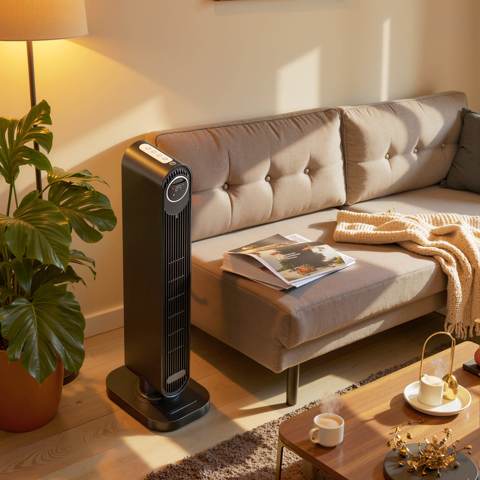 Ceramic Electric Heater, 2000w Fan Space Heater | Black