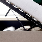 Wilson Fabric Ottoman Bed | King | Beige