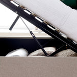 Wilson Fabric Ottoman Bed | Double | Beige