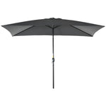 3x2m Patio Umbrella Canopy Tilt Crank | Black
