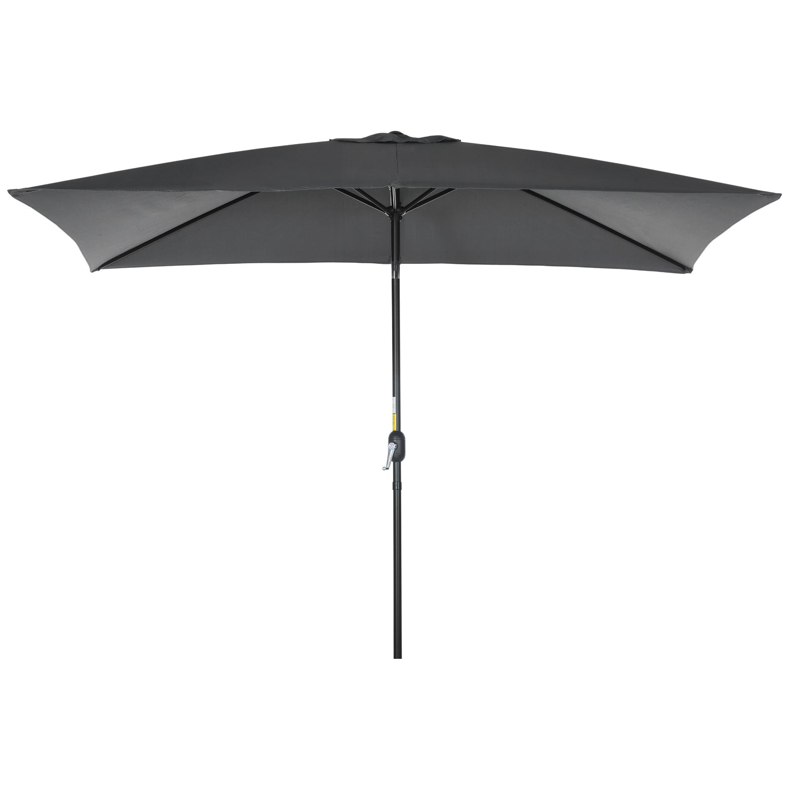 3x2m Patio Umbrella Canopy Tilt Crank | Black