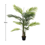130cm/150cm H Artificial Palm Tree With Lifelike Green Fronds In Black Pot Indoor Tropical Decorative Plant | Small
