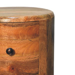 Solid Mango Wood Oak-ish Drum Chest