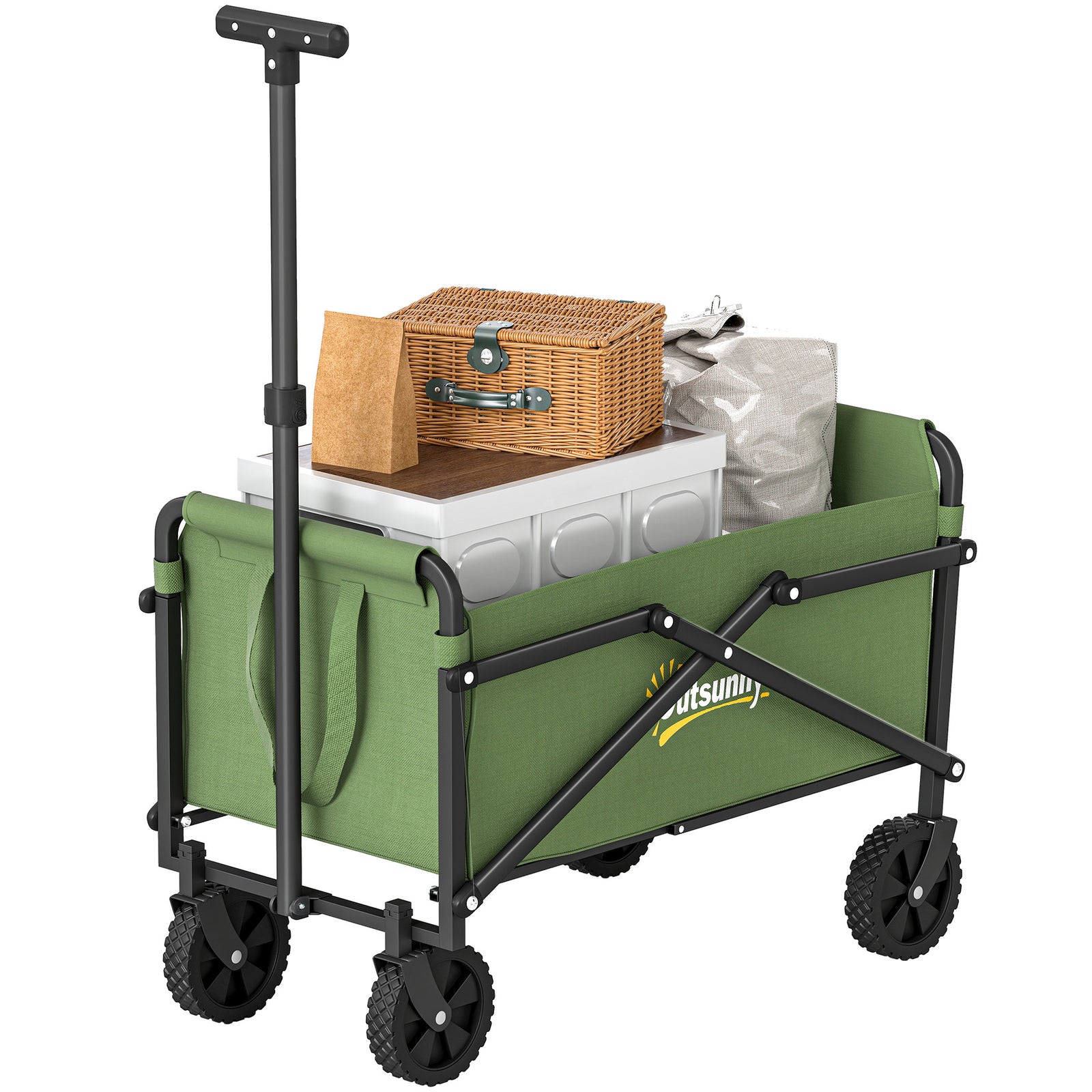 41l Festival Trolley, 60kg Heavy Duty Folding Trolley Cart | Green