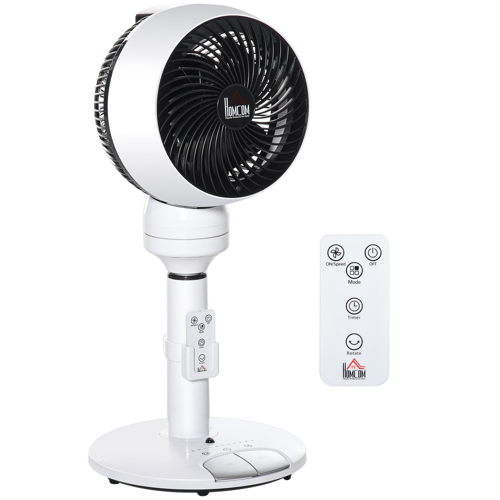 9 Inch Height Adjustable Air Circulator Fan With 9 Setting | One Size | Black