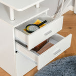 L-shaped Corner Pc Desk Table W/ Drawer Home Office | White