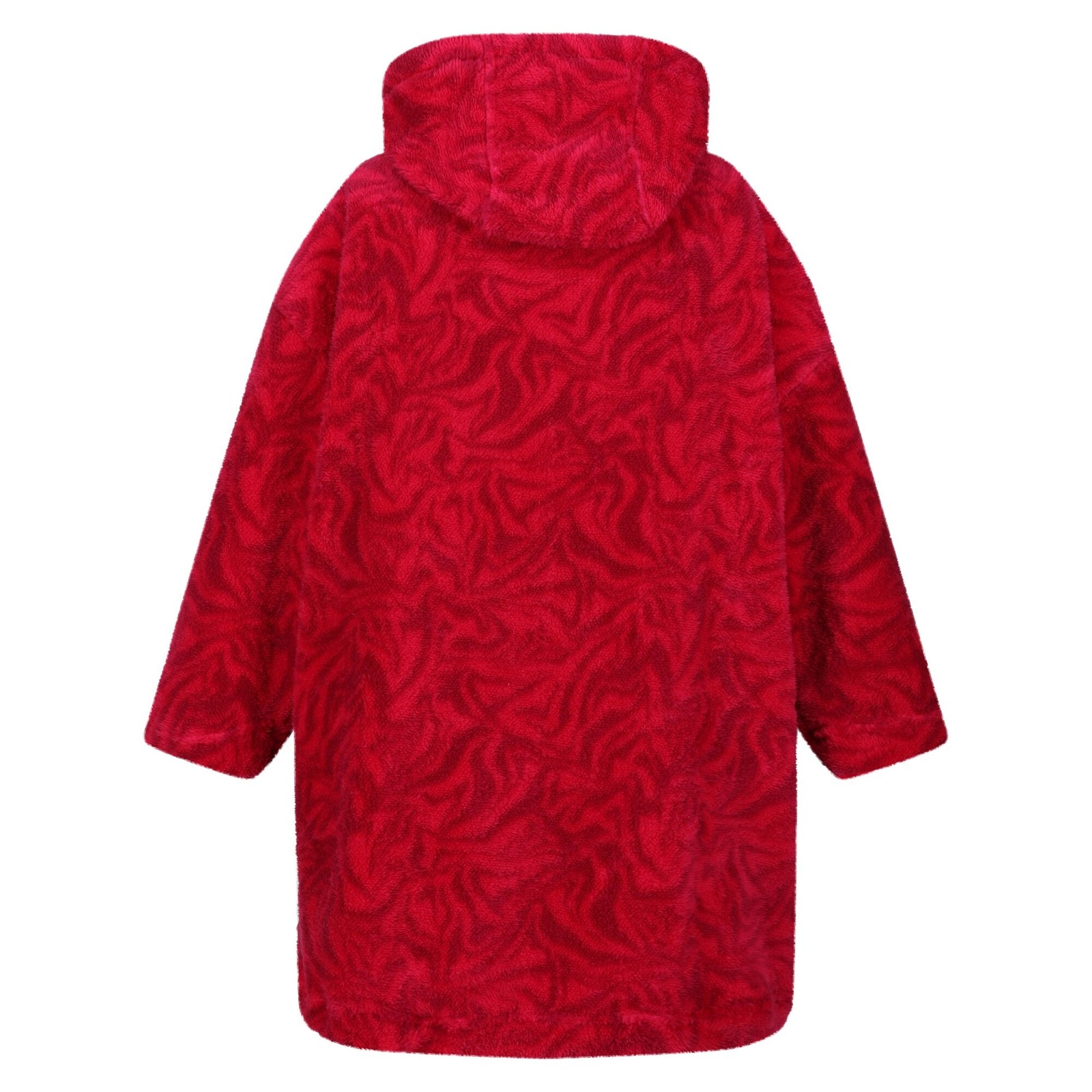 Childrens/kids Cosy Zebra Print Poncho | 5-8 Years | Pink