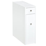 Slim Floor Cabinet Narrow Wooden Storage With Drawers