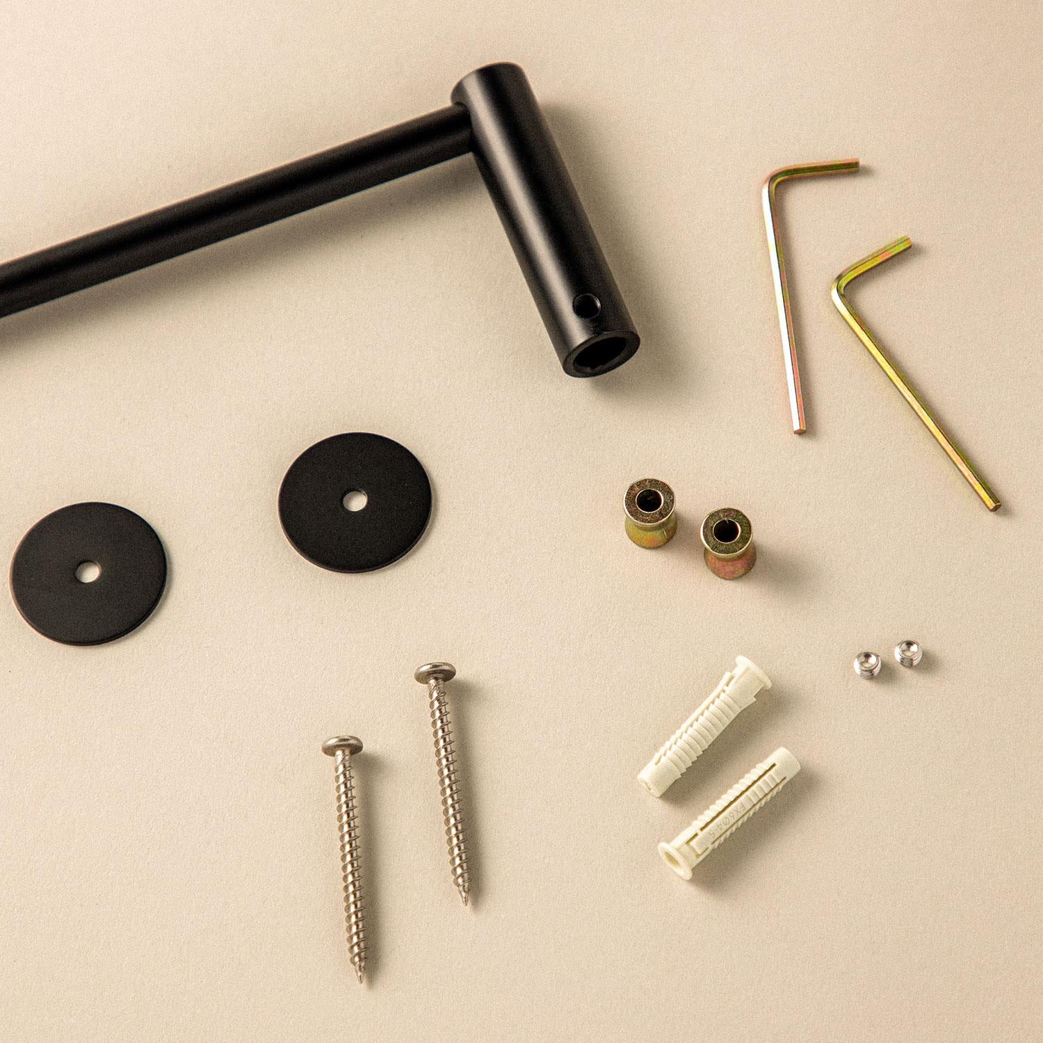 Towel Rail Matt Black Logic (40cm)