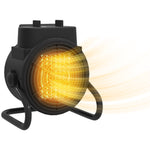 Portable Ceramic Electric Heater, 1500w Fan Space Heater | Black