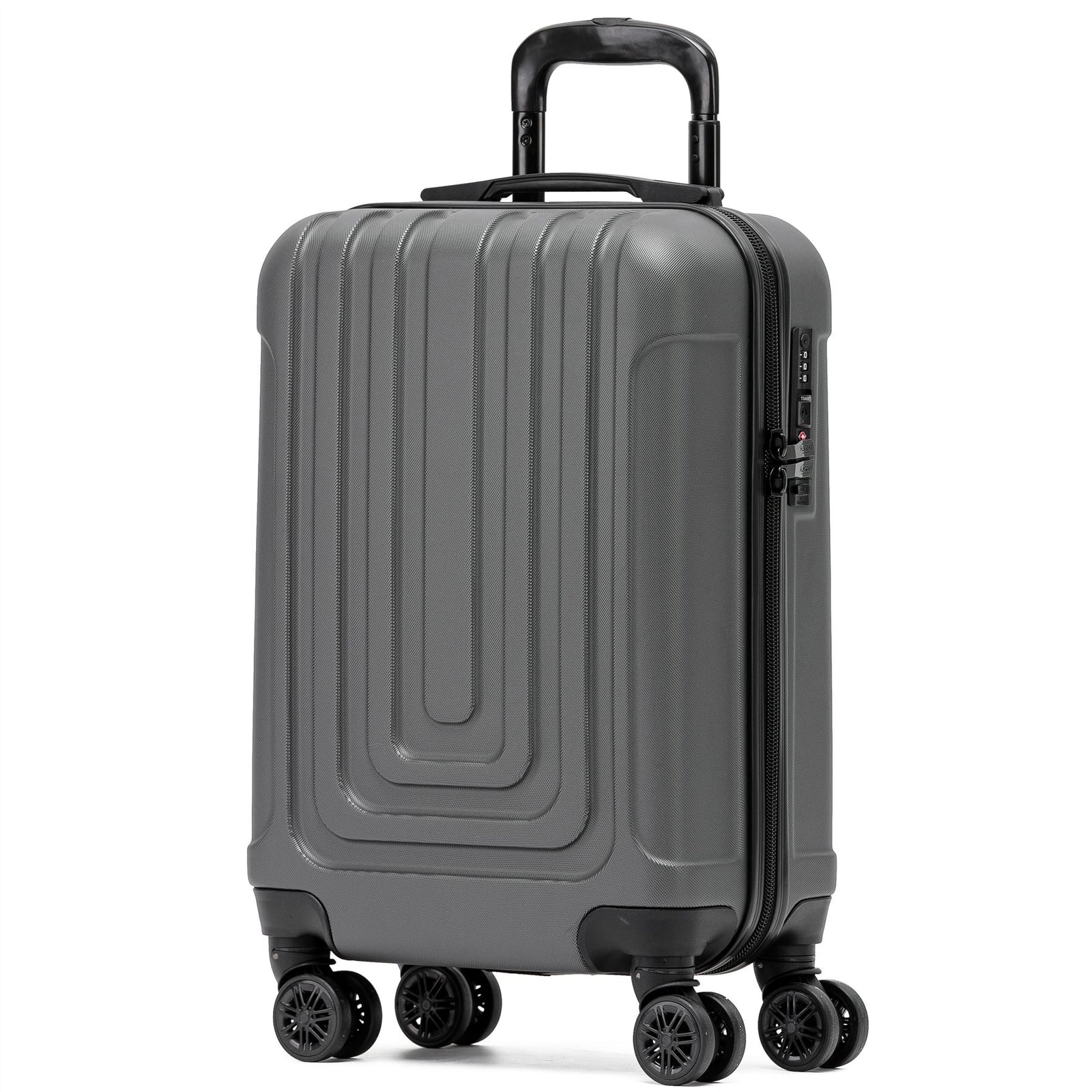 55x35x20cm Cabin Carry Bag Hard Shell Suitcase 100+ Airline Approved | Cabin | Anthracite
