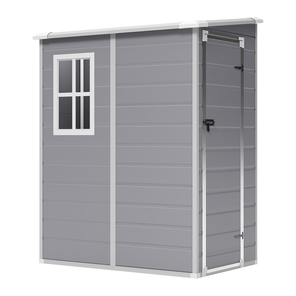 5x4ft Durable Outdoor Plastic Storage Shed With Floor – Weatherproof Garden & Patio Organizer For Tools & Equipment