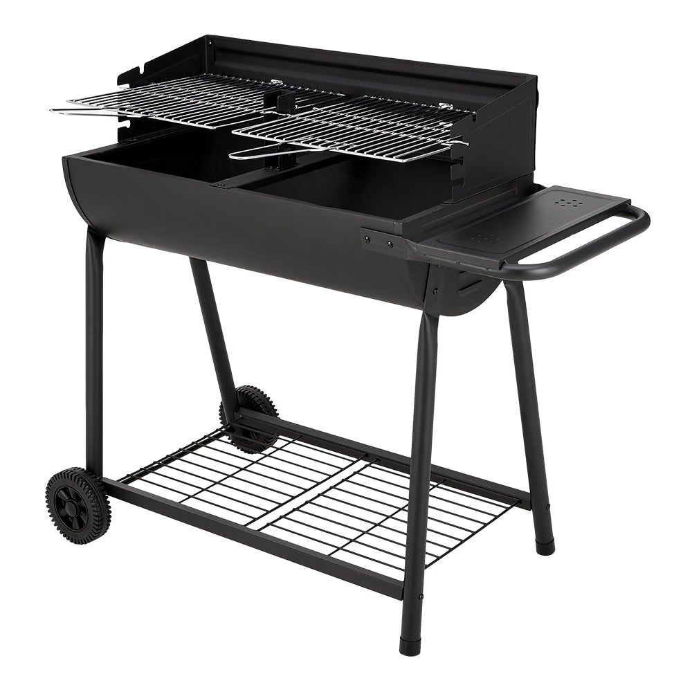 Outdoor Garden Charcoal Grill With Rear Baffle