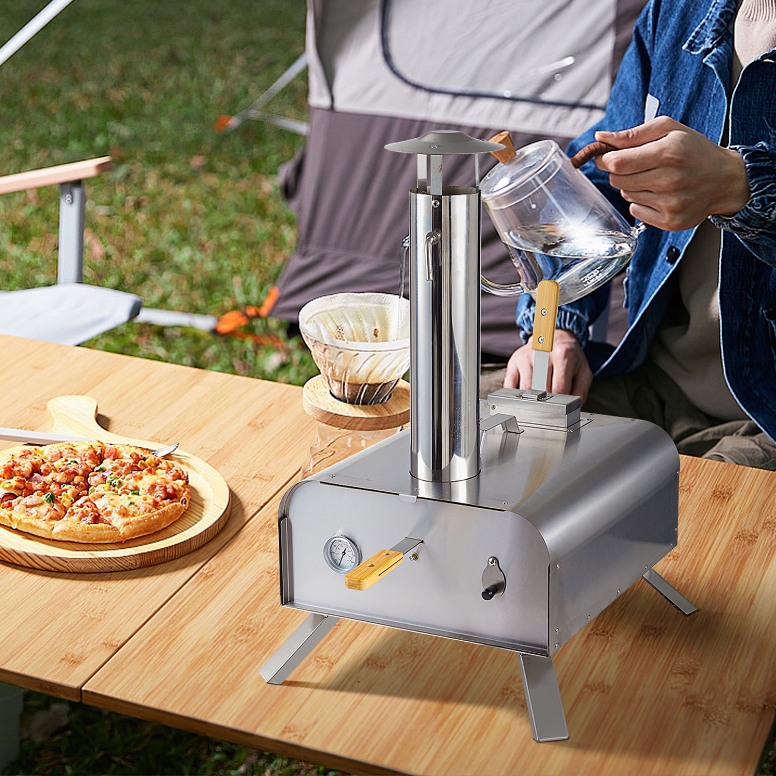 Outdoor Stainless Steel Stone Pizza Oven