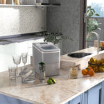 Ice Maker 12kg Per 24h Production With Scoop Basket | One Size | Silver