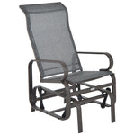 Outdoor Gliding Rocking Chair With Metal Frame For Patio | Gray
