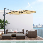 3m Cantilever Parasol W/ 360° Rotation & Base | Beige