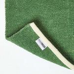 Plain Chenille 100% Cotton  Rug With Natural Trim | 60cm x 100cm | Dark Olive