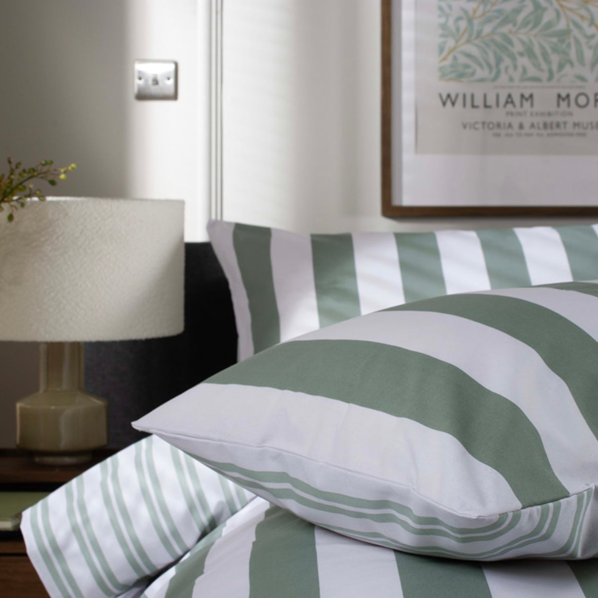 High Point Cotton Printed Duvet Cover Set | King | Green