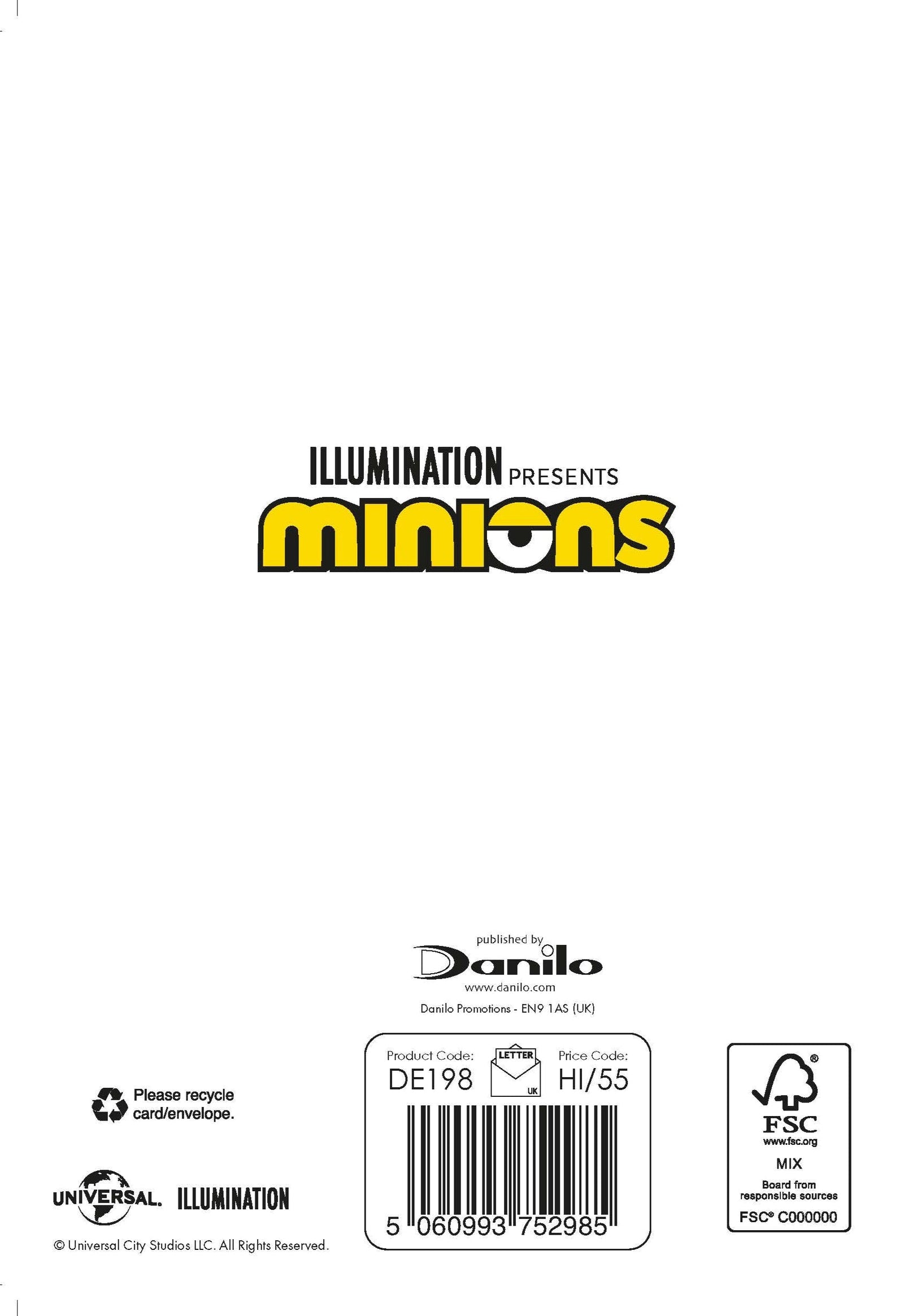 Despicable Me Minions 'you Did It' Congratulations Card Official Product