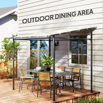 2.4 X 2.4 M Wall Mounted Pergola Gazebo, Upf30+ | Cream