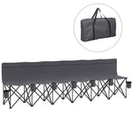 6 Seater Folding Bench Camping Chair W/ Cup Holder