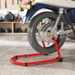 HOMCOM Motorcycle Stand, 390 Kg Front/rear Paddock Stand, Red