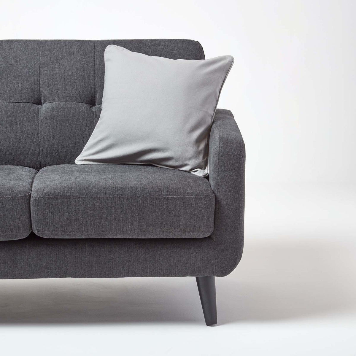Cotton Plain Cushion Cover | 60cm x 60cm | Grey