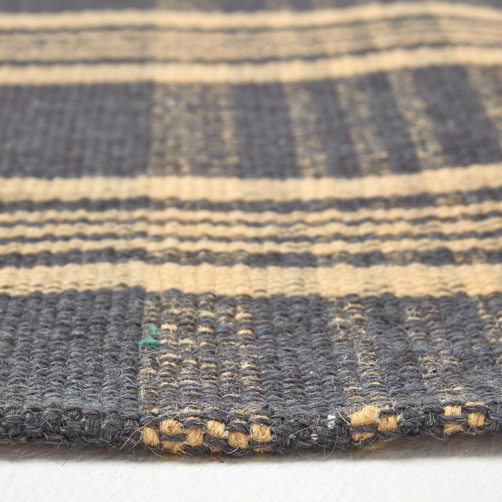 Tartan Check Non-slip 100% Wool Rug | 200cm | Grey