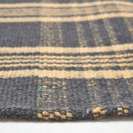 Tartan Check Non-slip 100% Wool Rug | 120cm x 80cm | Grey