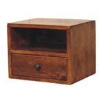 Solid Wood Solis 1-drawer Chestnut Wall Mounted Nightstand