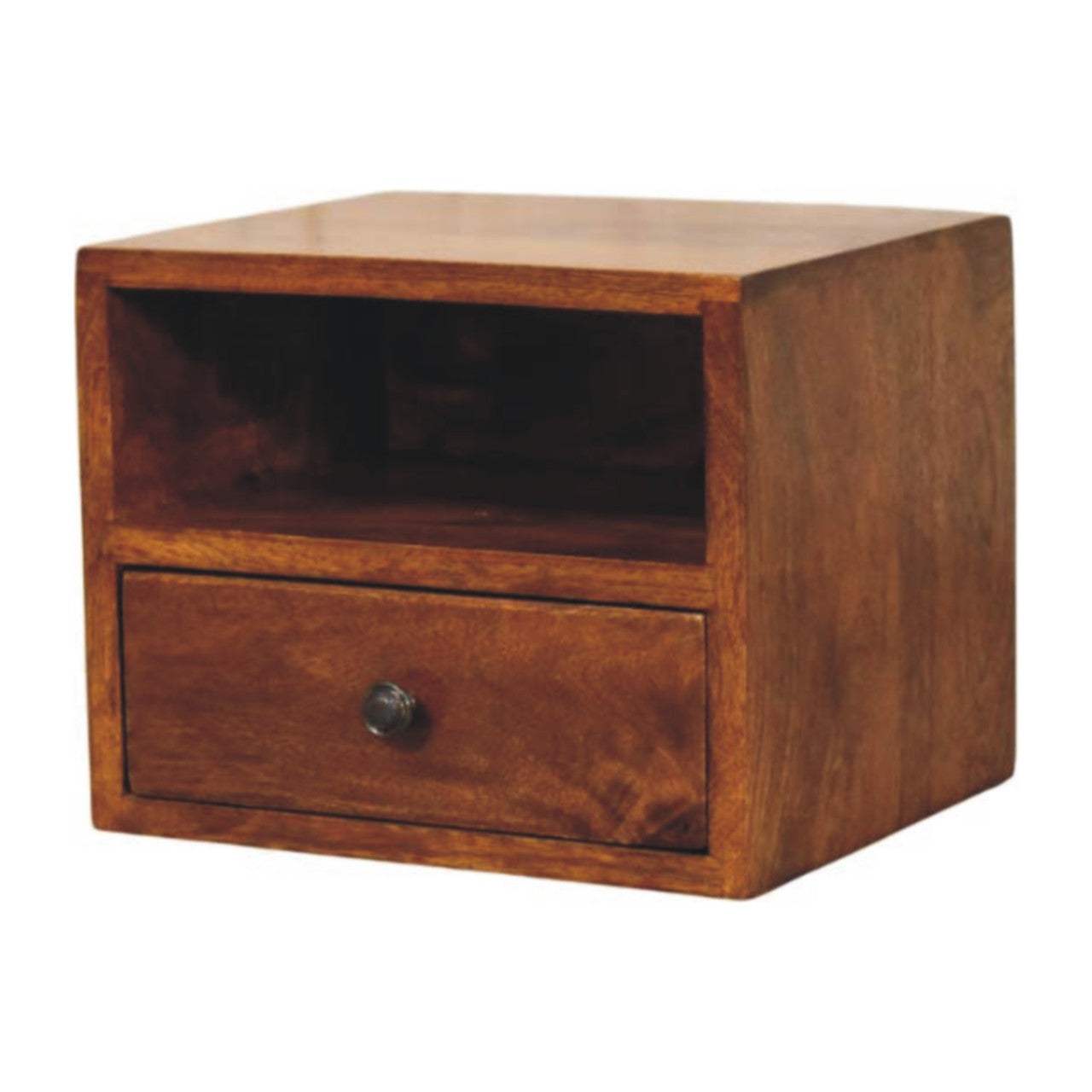 Solid Wood Solis 1-drawer Chestnut Wall Mounted Nightstand