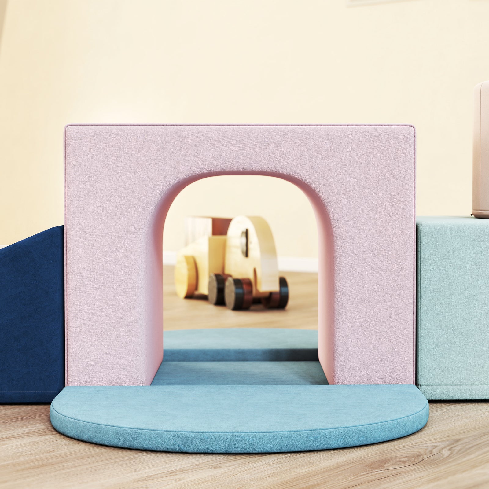 AIYAPLAY Foam Blocks For Kids, 8 Piece Indoor Building Blocks For Climbing