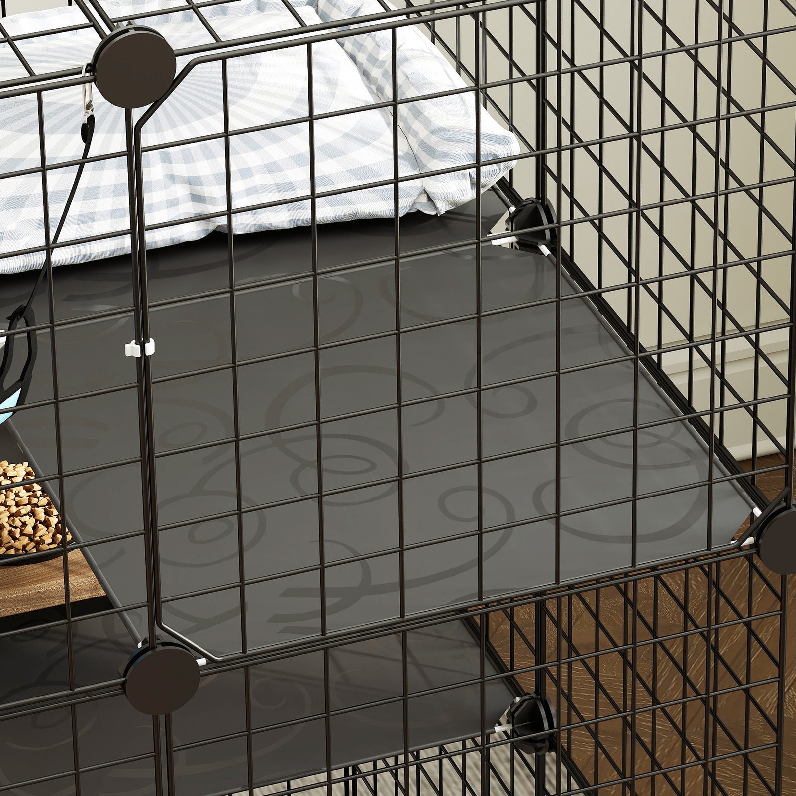 Indoor Cat Cage With Diy Customisable Design | 105cm | Black