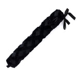 Livivo Black Lattice 2l Hot Water Bottle With Washable Cover And Pom Poms
