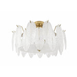 48cm Dia Frosted Glass Feather Lampshade Ceiling Light Modern Pendant Fixture
