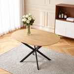 Extendable Dining Table With Melamine-faced Mdf Tabletop And Metal Legs