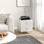 Nightstand With 2 Drawers, Side End Table For Living Room