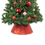 Glossy Tree Skirt 68cm Collapsible With Velcro Closure | Red