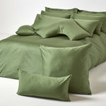 V Shaped Pillowcase Organic Cotton 400 Tc | V Shape | Moss Green
